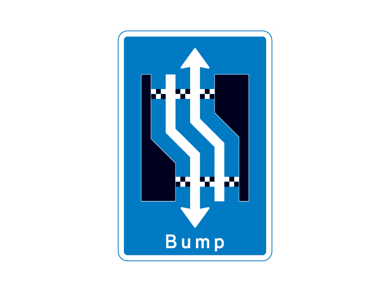 E16_3_14 - Fortsætte til venstre med bump med modkørende.