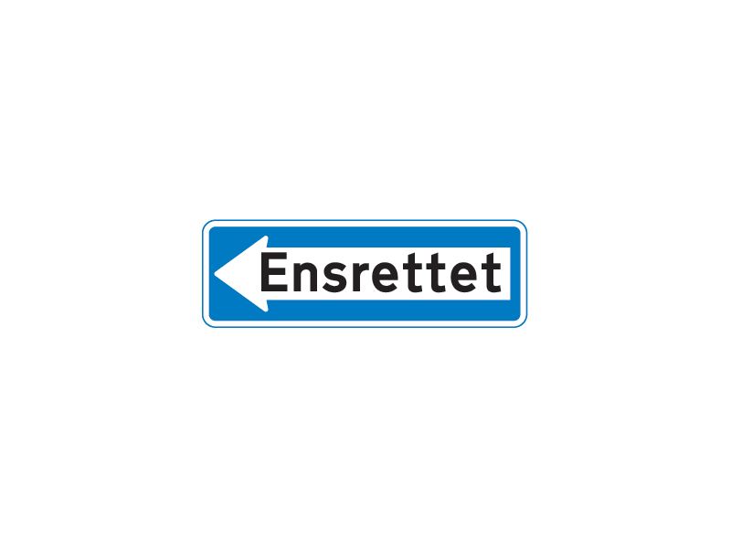 E19_2 - Ensrettet færdsel mod venstre. Ensrettet færdsel.