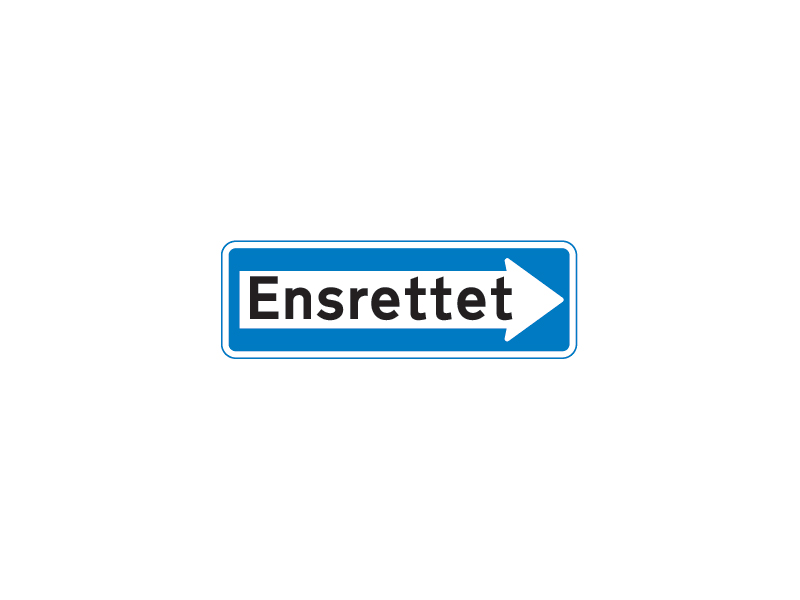 E19_3 - Ensrettet færdsel mod højre. Ensrettet færdsel.