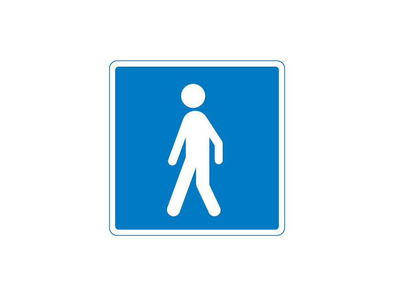 E21_2 - Anbefalet rute for vandrere. Anbefalet rute for vandrere. Tavlerne angiver vej, sti eller lignende, der hensigtsmæssigt kan benyttes af de færdselsarter, der er angivet med symbol. Se også rutevejvisning for stitrafikanter F 21 stivejvisere for cyklister, ridende og vandrere, jf. § 30.