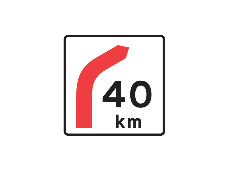 E41 - Hastighedsangivelse for frakørsel.