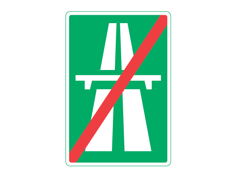 E44 - Motorvej ophører.