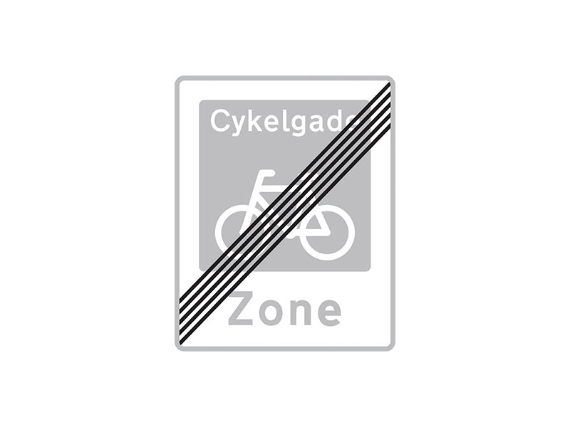 E48 - Ophør af cykelgade.