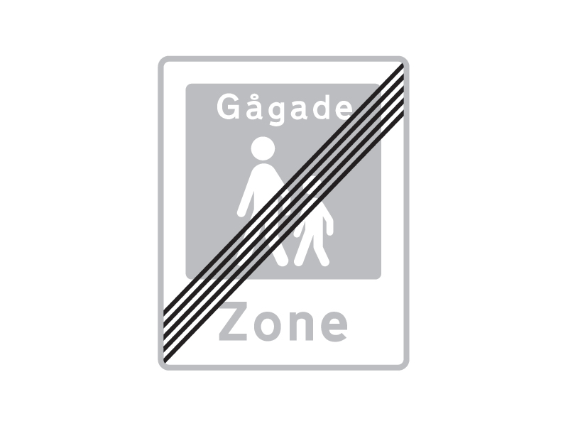 E50 - Ophør af gågade.