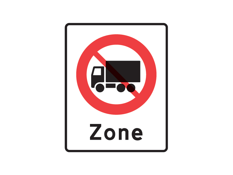 E68_5 - Zone med lastbil forbud.