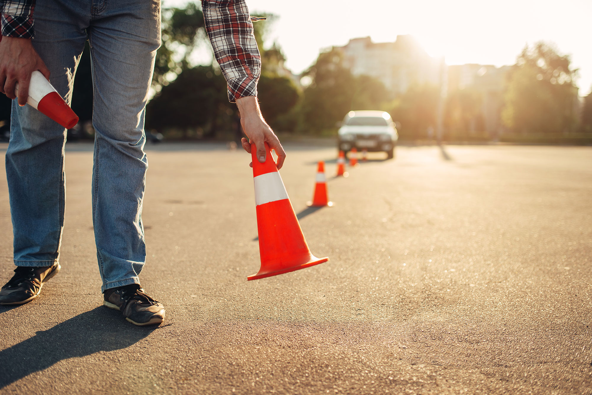 instructor sets the cone driving school concept U74DR9C 1 edit